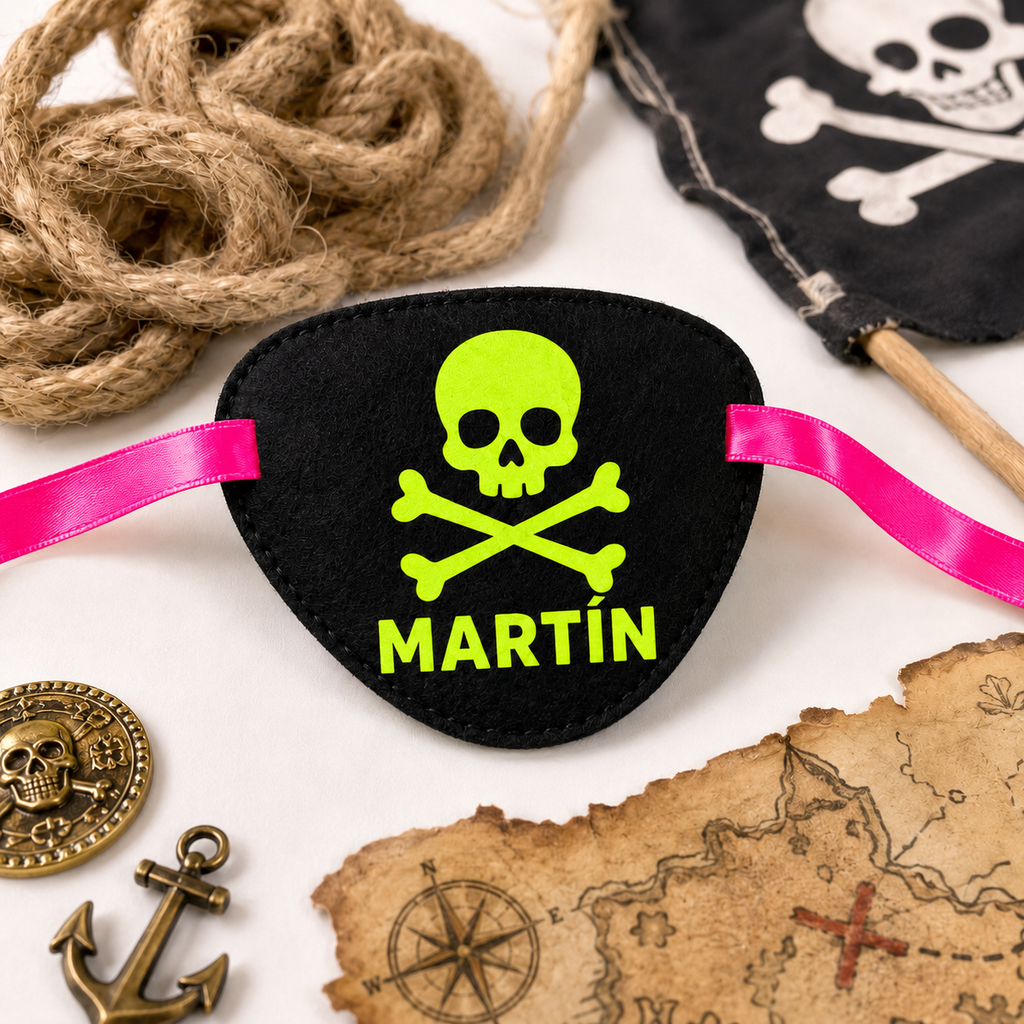 Parche pirata neón personalizado
