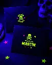 Sobres pirata personalizados neón