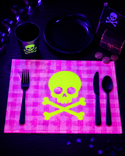Mantel individual Piratas neón