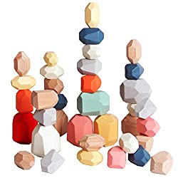 piedras geométricas apilables Montessori regalo para niños de 3 años