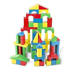 Set clásico de bloques de madera Montessori regalo para niños de 2 años