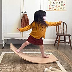 Regalo de juego de mesa oscilante de madera Montessori para niños de 2 años