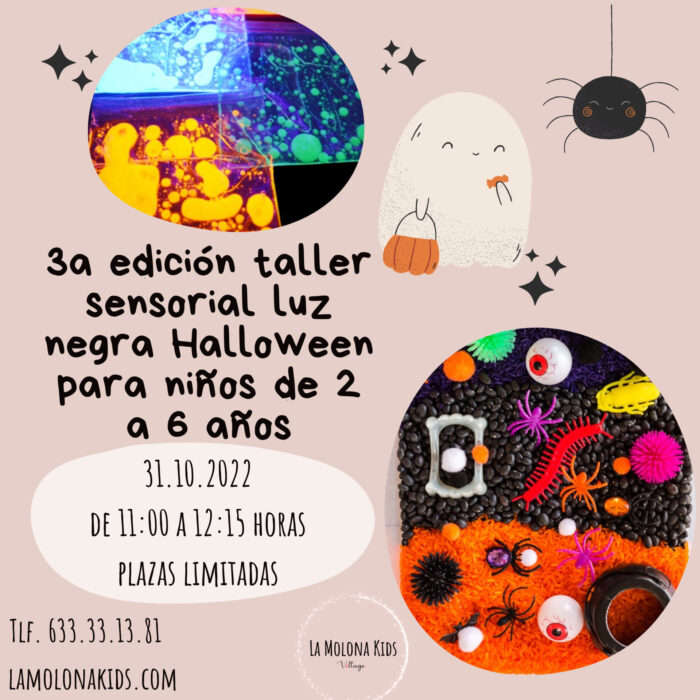 Taller sensorial Luz Negra Halloween 31/10/2022